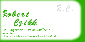 robert czikk business card